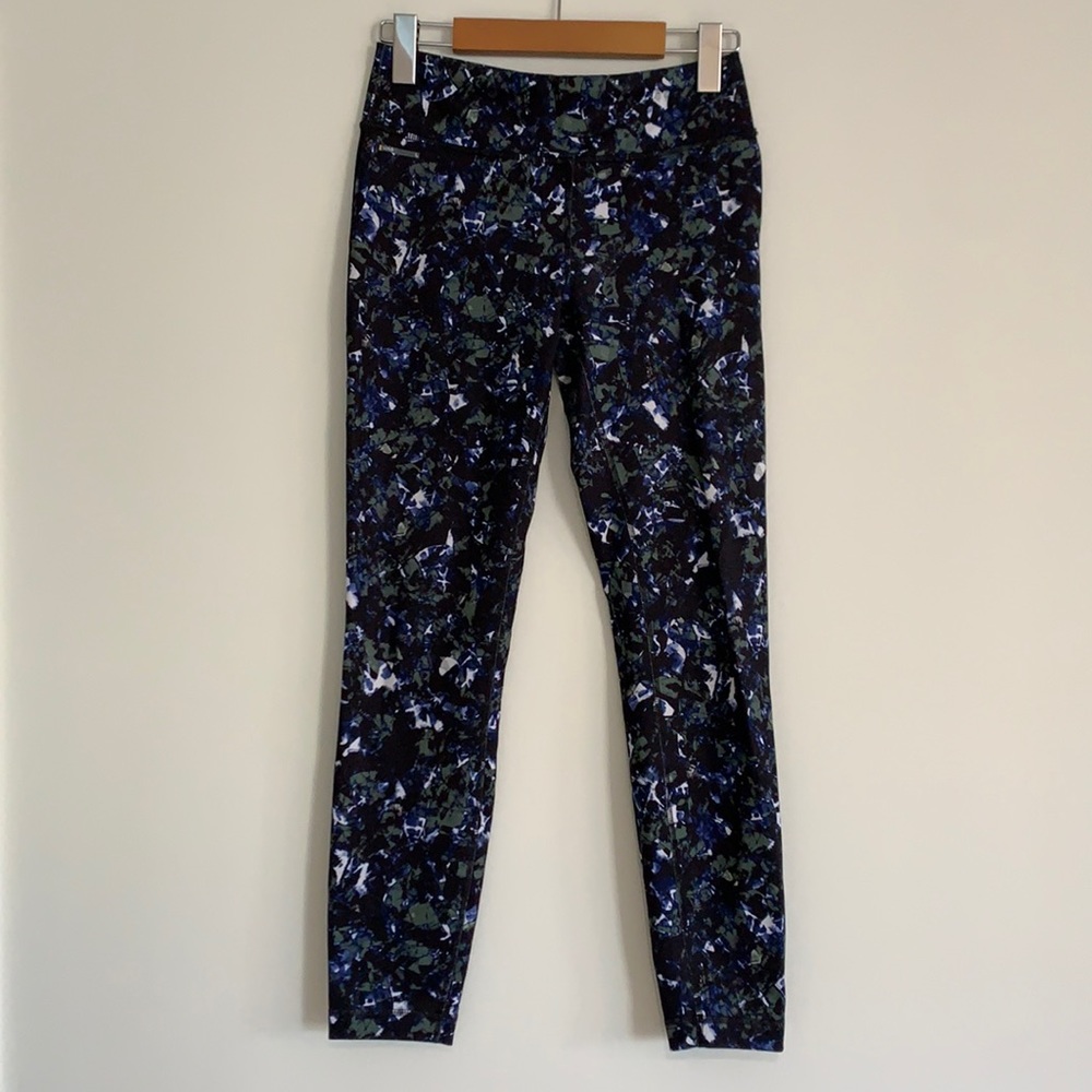 Lole Leggings Yoga Green/Black/Blue Print SzXS